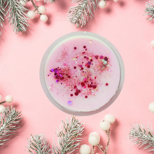 Limited Edition Christmas - Pink Snowflakes Wax Melt Wheel