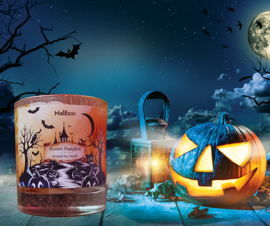 Raven's Pumpkin Large Glass Candle