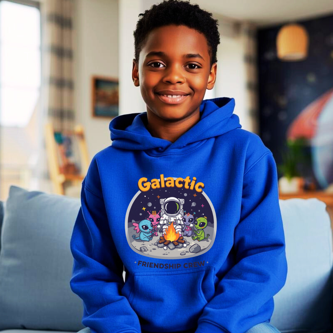Galactic Friendship Crew Kids Hoodie | Boys Space Hoodie | The Maliboo Club Kids