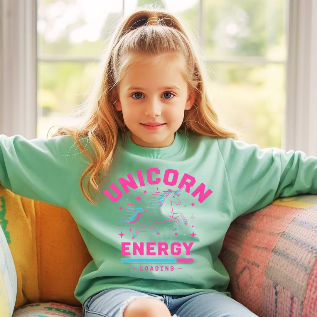 Unicorn Energy Kids Sweatshirt | Magical Crewneck | The Maliboo Club Kids