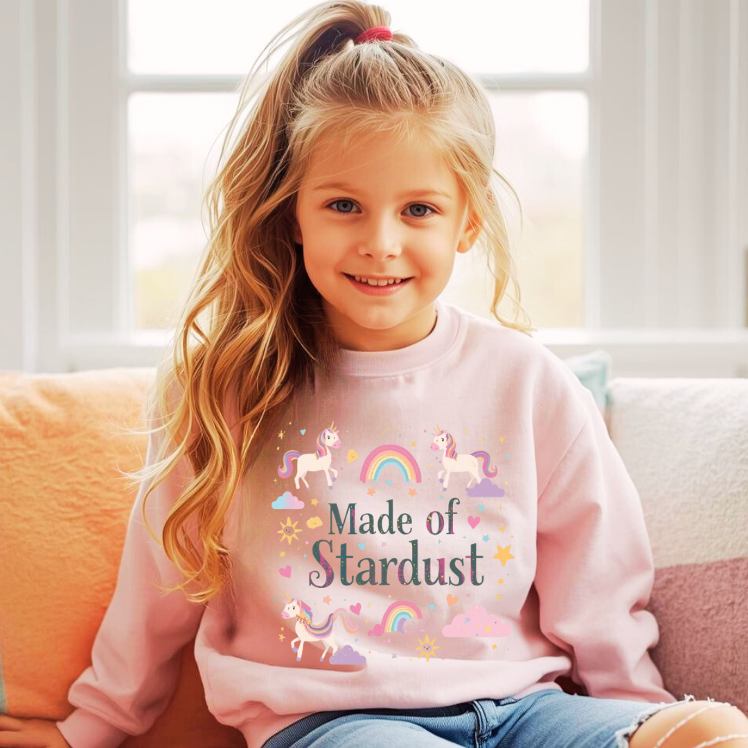 Made of Stardust Kids Sweatshirt | Magical Crewneck Jumper | The Maliboo Club Kids