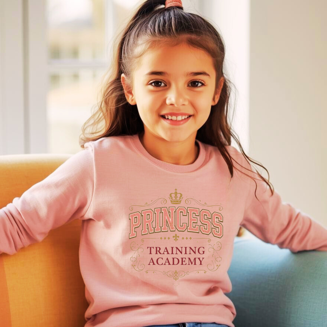 Princess Training Academy Kids Sweatshirt | Magical Crewneck Jumper | The Maliboo Club Kids