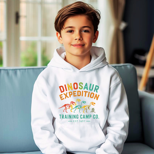 Dinosaur Expedition Kids Hoodie | Boys Dino Hoodie | The Maliboo Club Kids