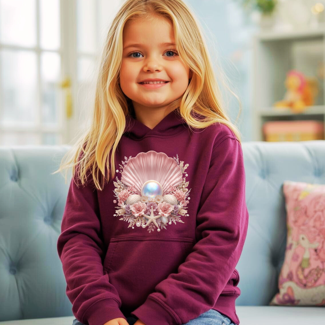 Pretty Seashells Kids Hoodie | The Maliboo Club Kids