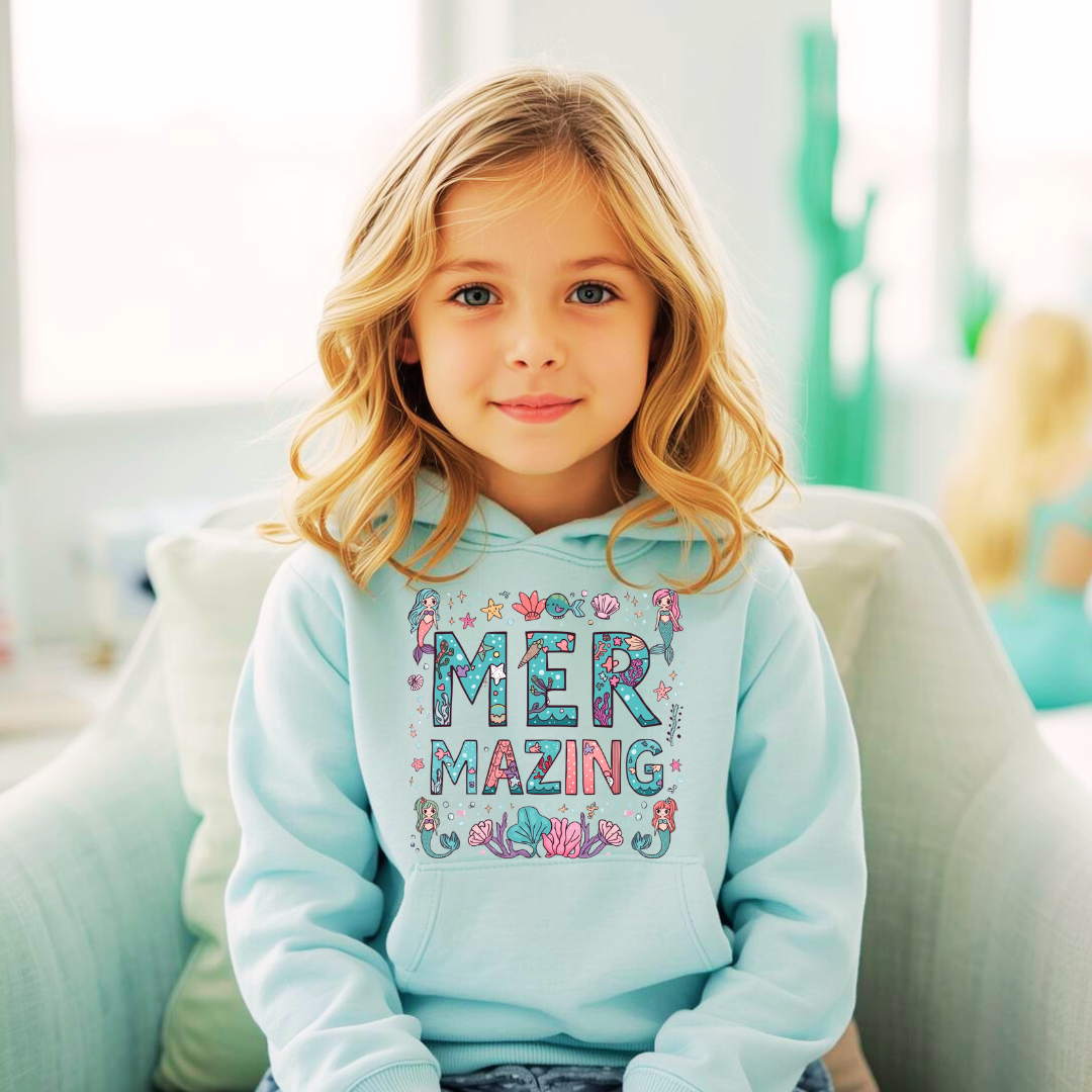 Mermazing Kids Hoodie | Mermaid Hoodie | The Maliboo Club Kids