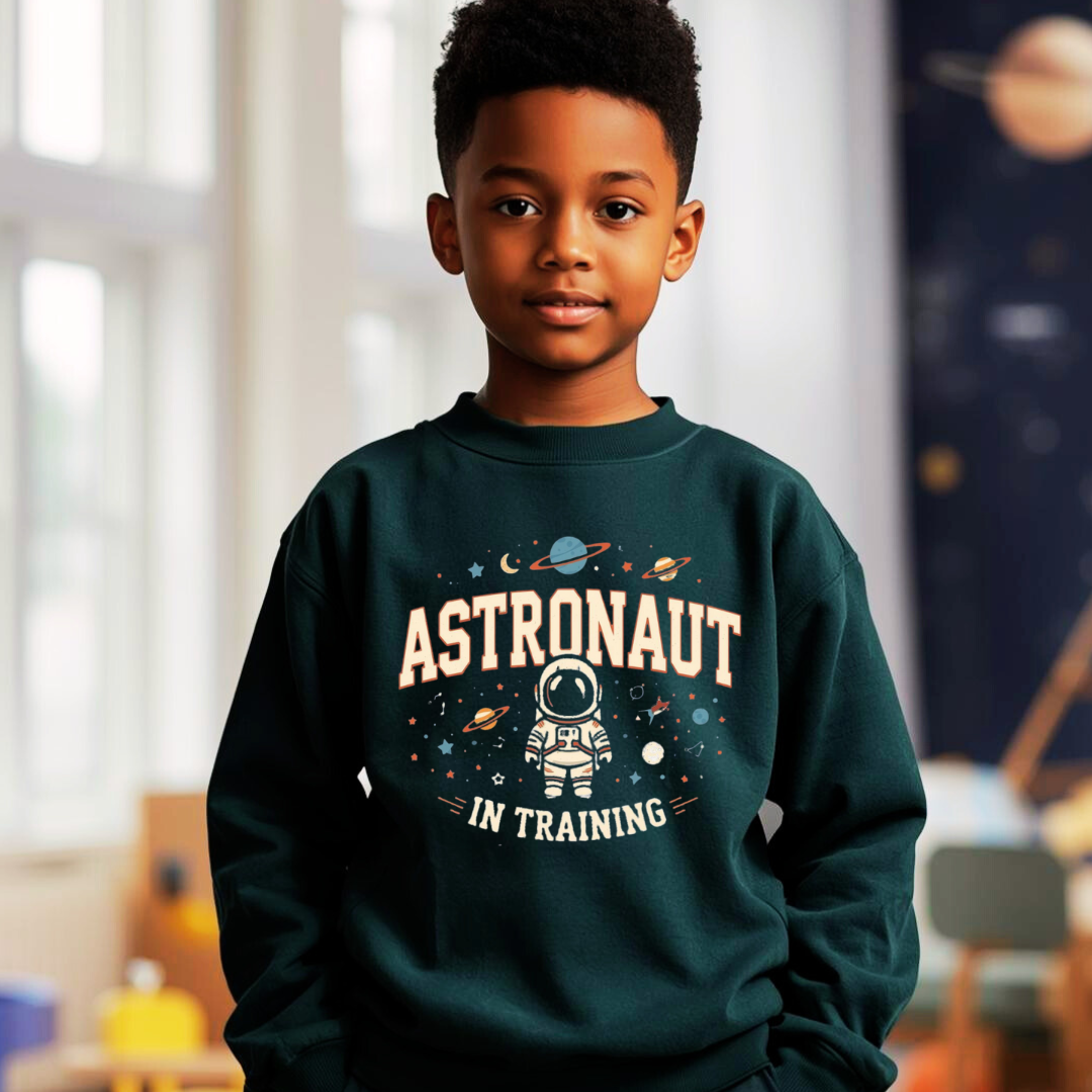 Astronaut in Training Kids Sweatshirt | Space Jumper | The Maliboo Club Kids