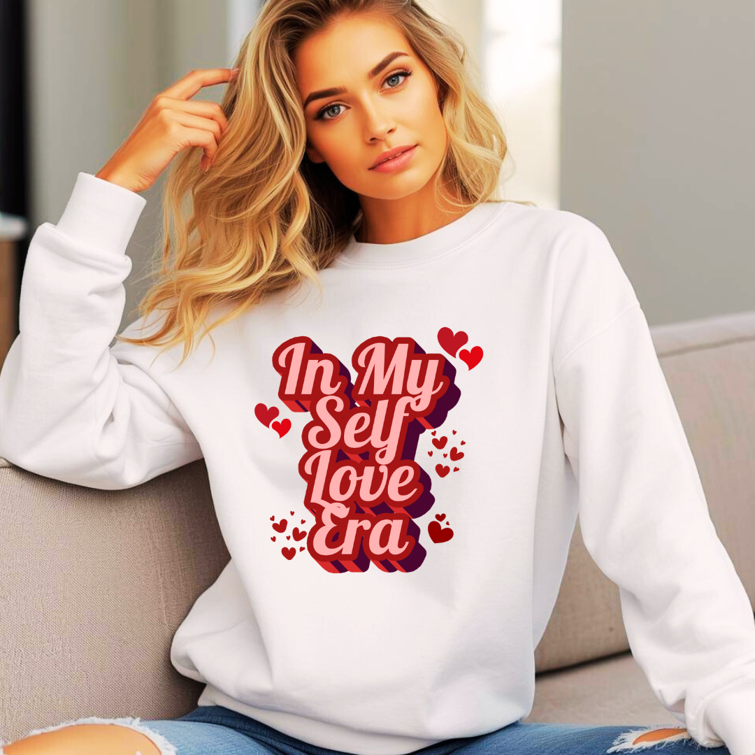 Self Love Era Valentine’s Sweatshirt | Empowering Self-Care Aesthetic Cotton Jumper | Maliboo Original Design