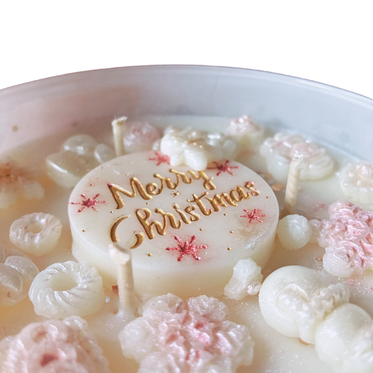 Pink Snowflakes 3-Wick Candle