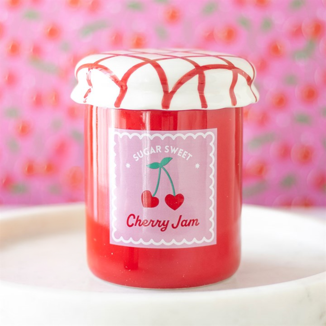 Cherry Jam Jar Wax Melt Burner | Valentine’s Home Décor & Fragrance Accessory | Maliboo Gift