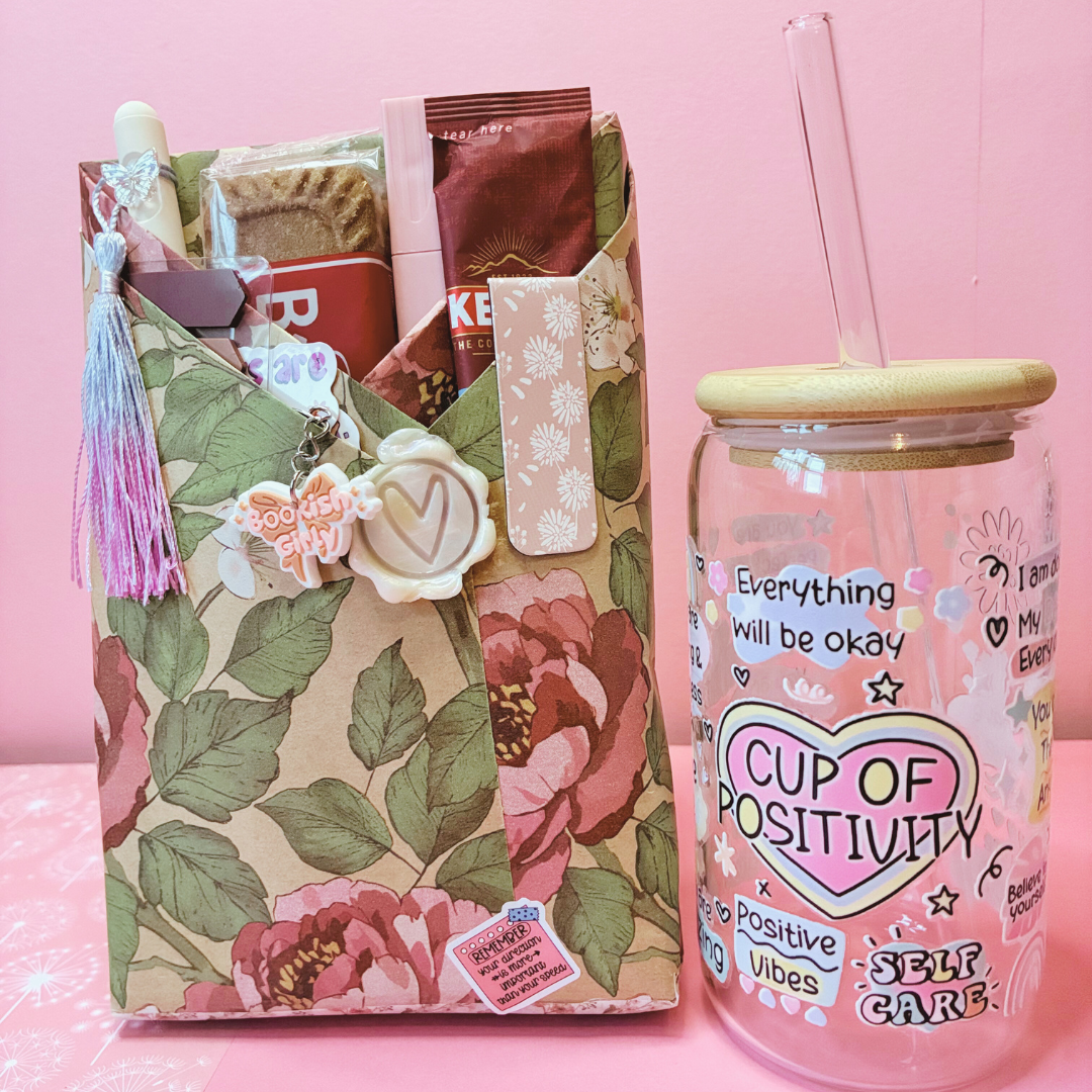 Unwrap the perfect cozy gift with Maliboo’s Blind Date With a Book Gift Set! Includes a surprise book, aesthetic glass tumbler, and dreamy bookish accessories — designed for readers, coffee lovers, and mindful souls.