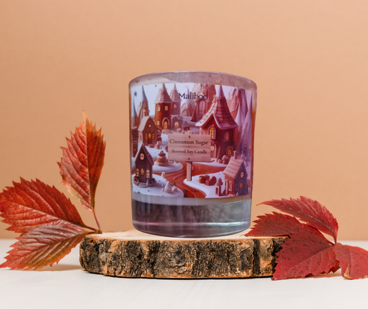 Cinnamon Sugar Large Glass Candle