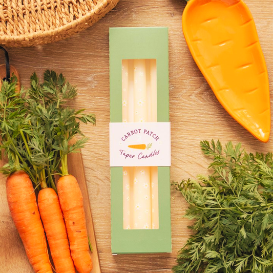 Easter Daisy Taper Candles – Set of 3 | Unscented Carrot Patch