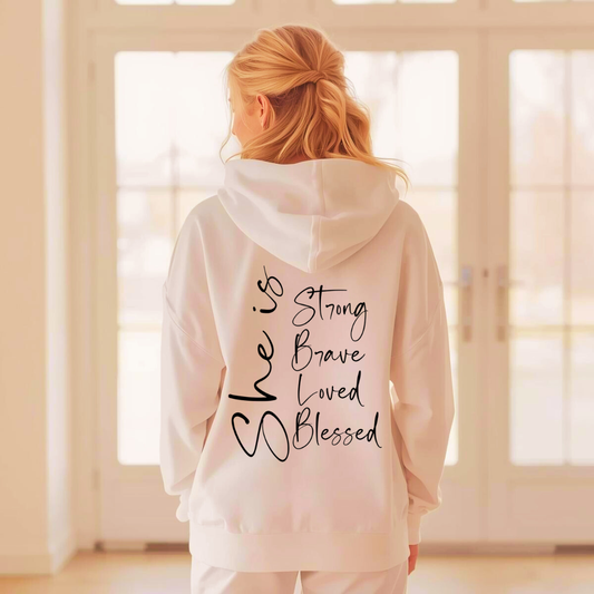 She Is… Adult Hoodie | Organic Cotton Blend