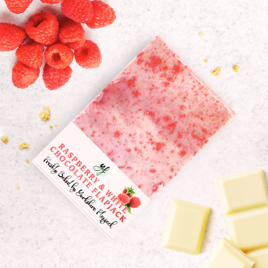 Yorkshire Flapjack | Raspberry & White Chocolate