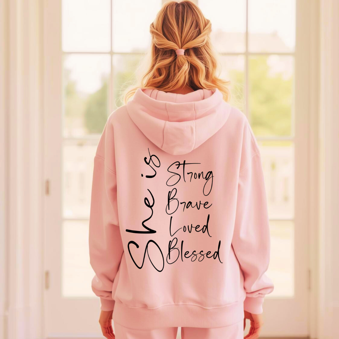 She Is… Adult Hoodie | Organic Cotton Blend