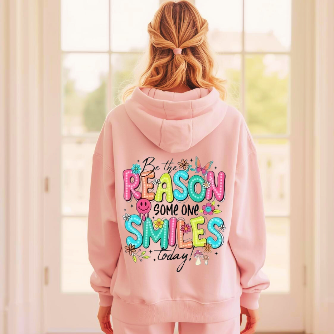 Be the Reason Someone Smiles Today – Adult Cotton Hoodie