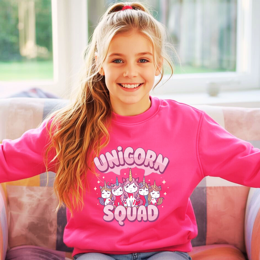 Unicorn Squad Kids Sweatshirt | Magical Crewneck Jumper | The Maliboo Club Kids