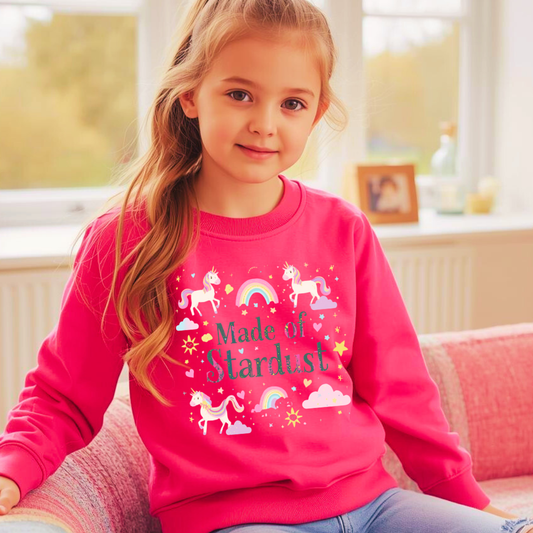 Made of Stardust Kids Sweatshirt | Magical Crewneck Jumper | The Maliboo Club Kids