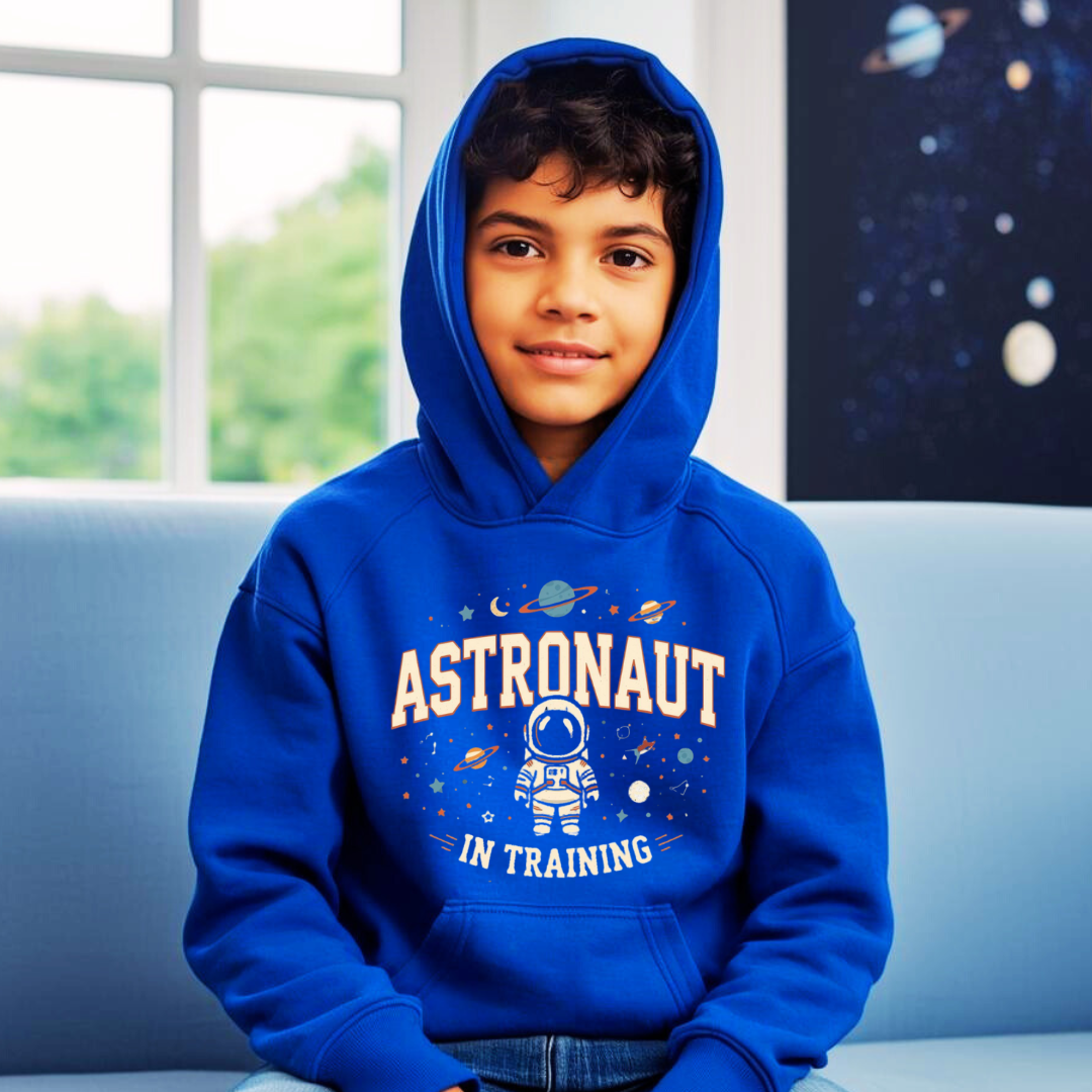 Astronaut in Training Kids Hoodie | Boys Space Hoodie | The Maliboo Club Kids