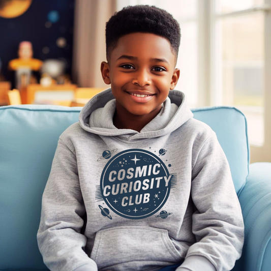 Cosmic Curiosity Club Kids Hoodie | Boys Space Hoodie | The Maliboo Club