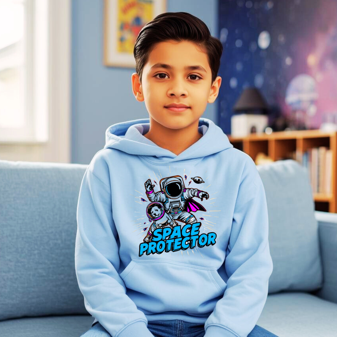 Space Protector Kids Hoodie | Boys Space Hoodie | The Maliboo Club Kids