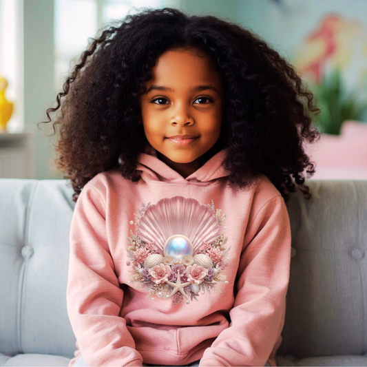 Pretty Seashells Kids Hoodie | The Maliboo Club Kids