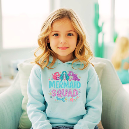 Mermaid Squad Kids Hoodie | Mermaid Hoodie | The Maliboo Club Kids