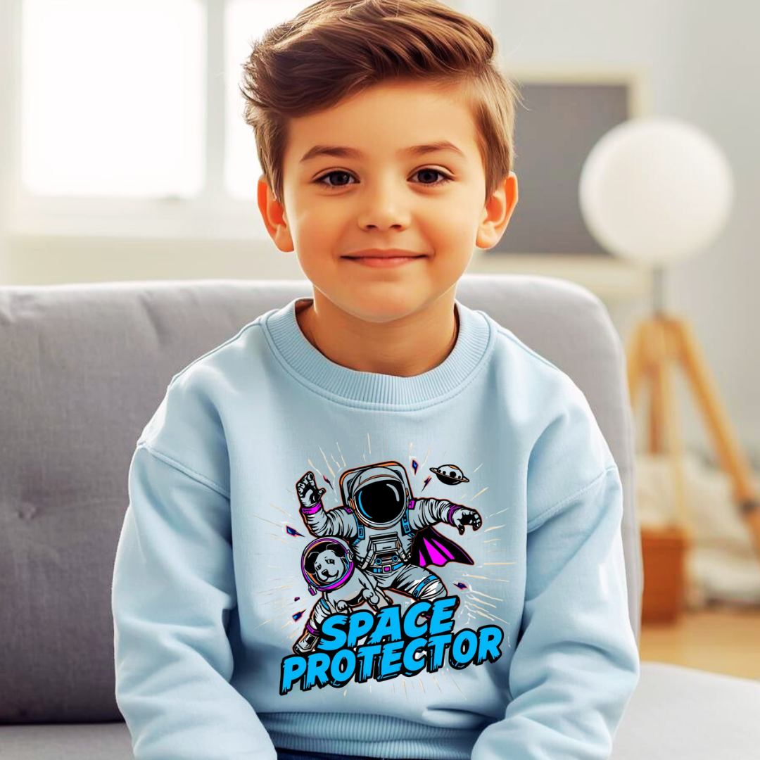 Space Protector Kids Sweatshirt | Space Jumper | The Maliboo Club Kids