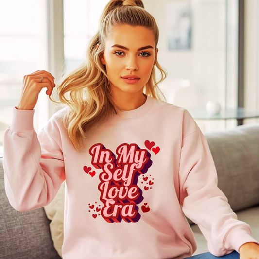 Self Love Era Valentine’s Sweatshirt | Empowering Self-Care Aesthetic Cotton Jumper | Maliboo Original Design
