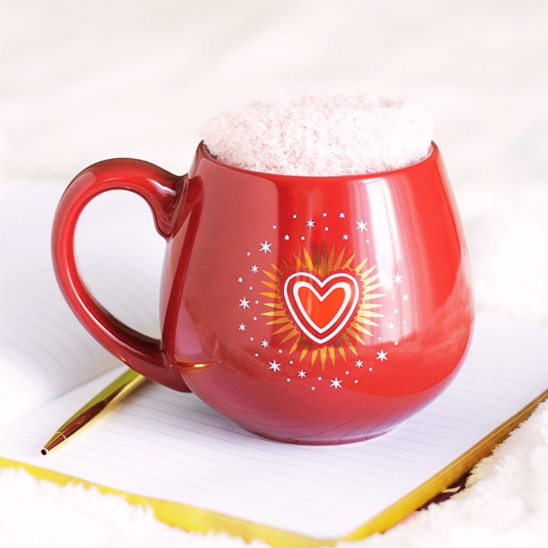 Sacred Heart Mug & Pink Socks Gift Set | Cosy Valentine’s Gift Set