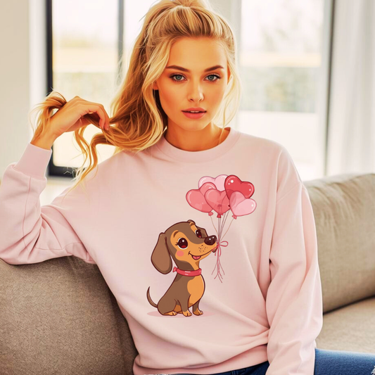 Little Dachshund Sweatshirt | Cute Valentine’s Jumper for Dog Lovers