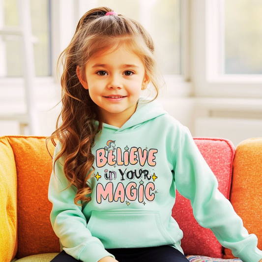 Believe In Your Magic Kids Unicorn Hoodie | The Maliboo Club Kids