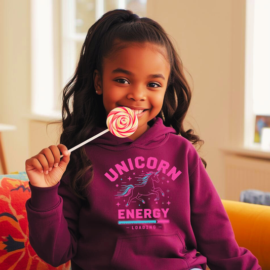 Unicorn Energy Kids Hoodie | Magical Unicorn Jumper | The Maliboo Club Kids