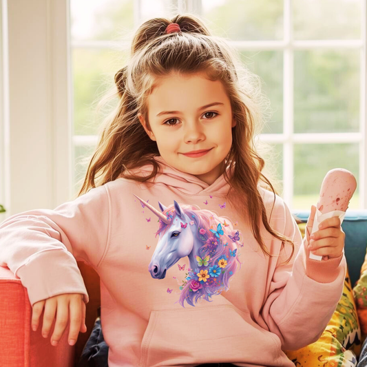 Queen of the Unicorns Kids Hoodie | Magical Girls Hoodie | The Maliboo Club Kids