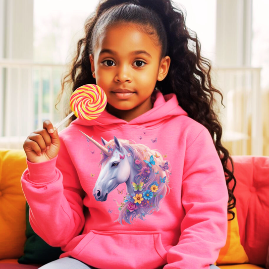 Queen of the Unicorns Kids Hoodie | Magical Girls Hoodie | The Maliboo Club Kids