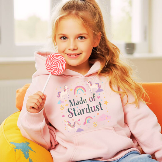 Made of Stardust Kids Hoodie | Cosmic Unicorn Hoodie | The Maliboo Club Kids