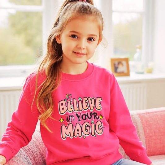 Believe In Your Magic Kids Unicorn Sweatshirt | The Maliboo Club Kids