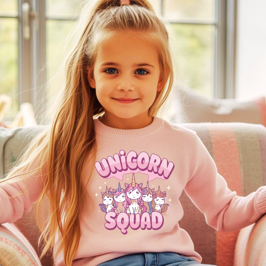 Unicorn Squad Kids Sweatshirt | Magical Crewneck Jumper | The Maliboo Club Kids