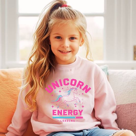 Unicorn Energy Kids Sweatshirt | Magical Crewneck | The Maliboo Club Kids