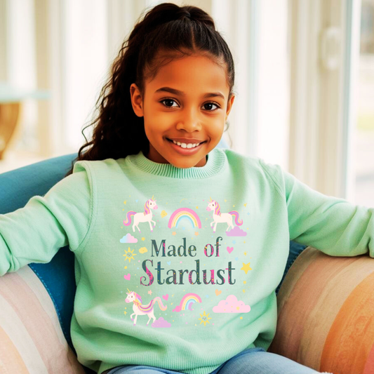 Made of Stardust Kids Sweatshirt | Magical Crewneck Jumper | The Maliboo Club Kids