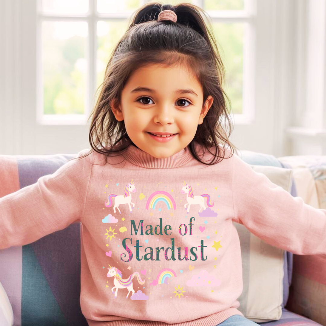 Made of Stardust Kids Sweatshirt | Magical Crewneck Jumper | The Maliboo Club Kids