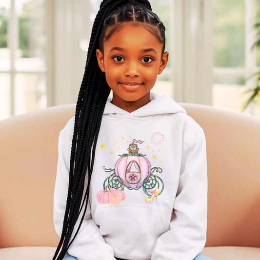 Princess Carriage Kids Hoodie | Magical Princess Hoodie | The Maliboo Club Kids