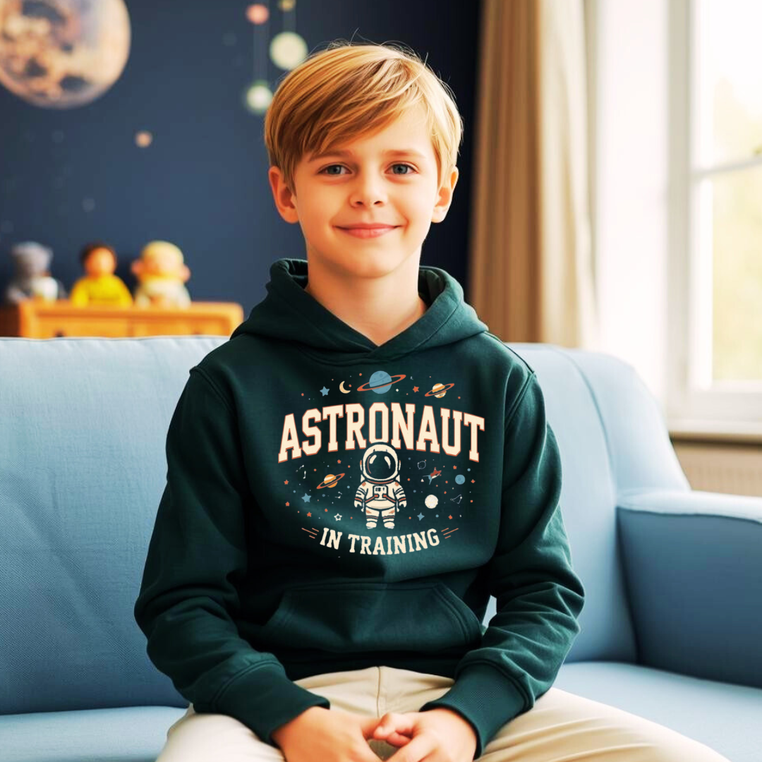 Astronaut in Training Kids Hoodie | Boys Space Hoodie | The Maliboo Club Kids