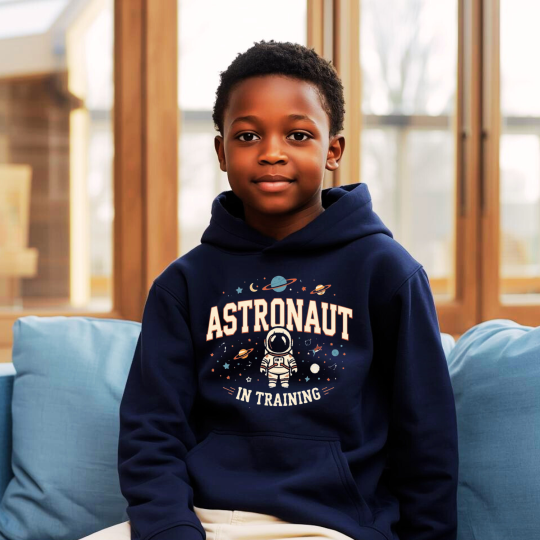 Astronaut in Training Kids Hoodie | Boys Space Hoodie | The Maliboo Club Kids