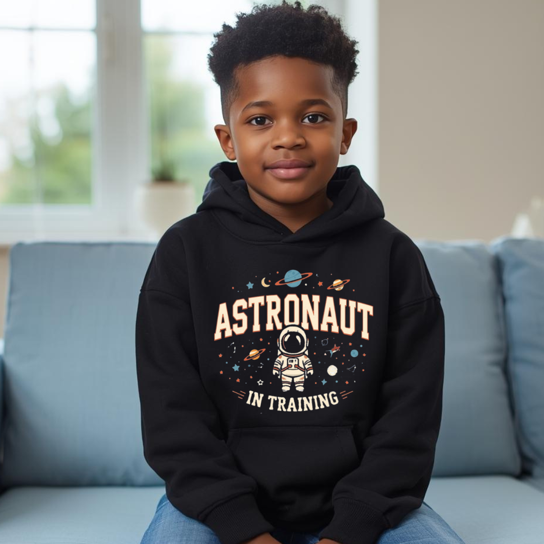 Astronaut in Training Kids Hoodie | Boys Space Hoodie | The Maliboo Club Kids