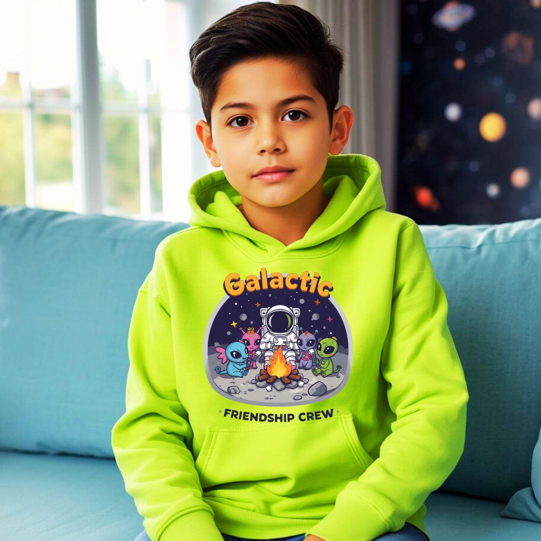 Galactic Friendship Crew Kids Hoodie | Boys Space Hoodie | The Maliboo Club Kids
