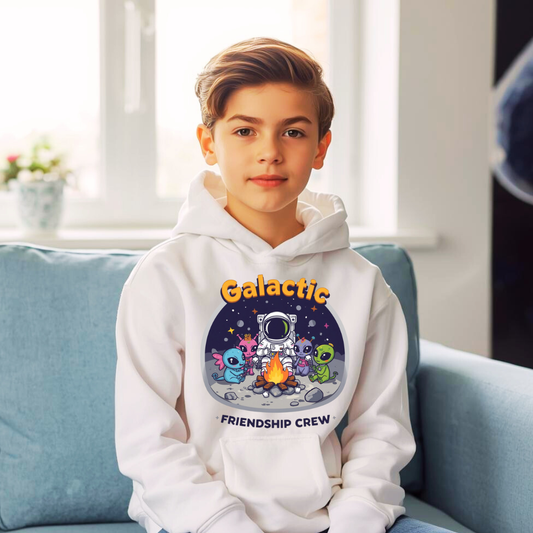 Galactic Friendship Crew Kids Hoodie | Boys Space Hoodie | The Maliboo Club Kids