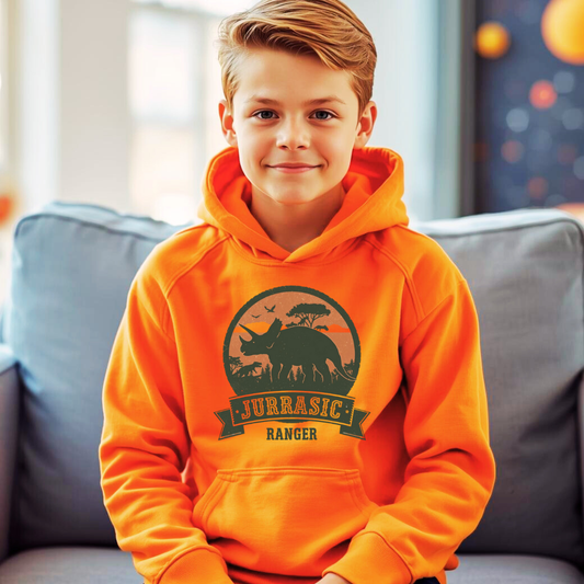 Jurassic Ranger Kids Hoodie | Boys Dinosaur Hoodie | The Maliboo Club Kids