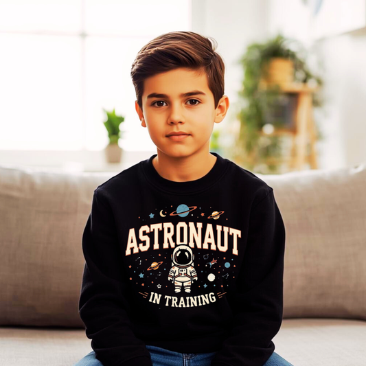 Astronaut in Training Kids Sweatshirt | Space Jumper | The Maliboo Club Kids