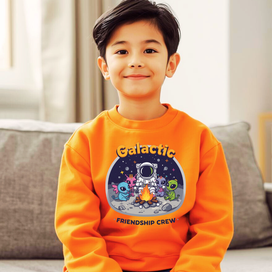 Galactic Friendship Crew Kids Sweatshirt | Space Jumper | The Maliboo Club Kids